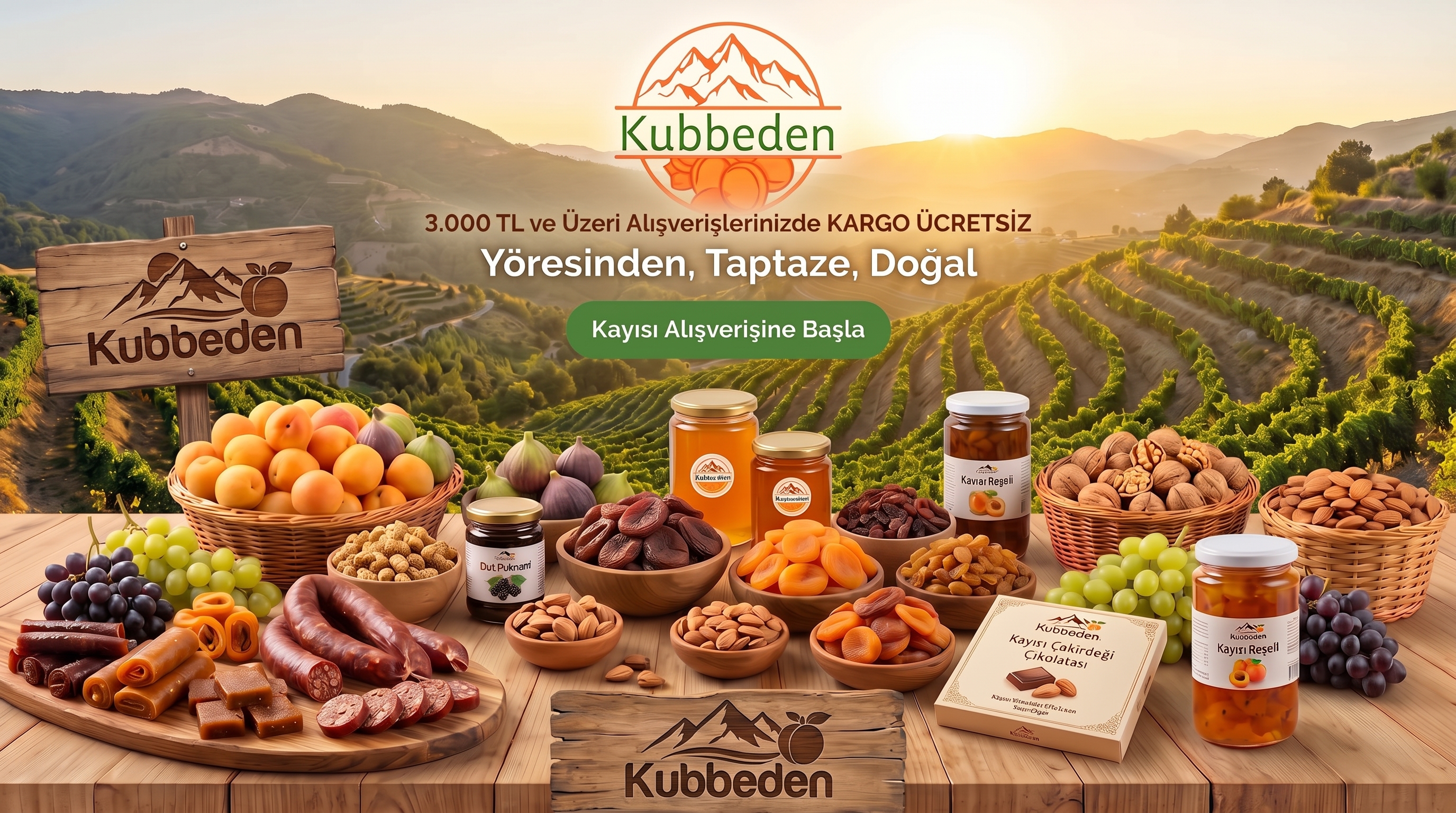 Malatya Bahçelerinden Taze ve Doğal Hasat — Kubbeden